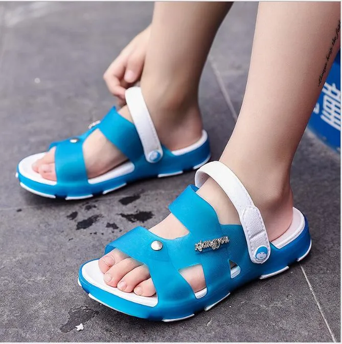 Kids Eco Sandals Casual Slippers Outdoor Flip-Flop Loafers Green Sandals